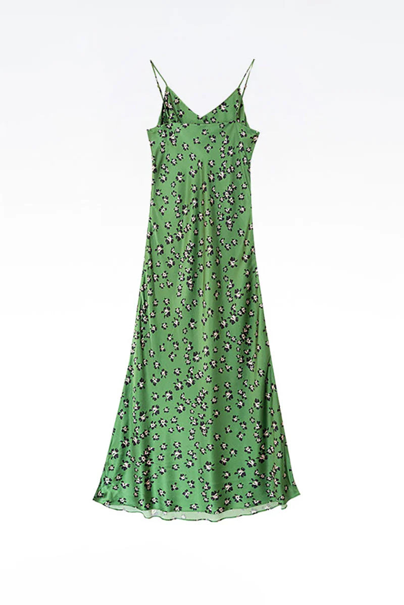 19 Momme Silk Slip Dress in Floral Print