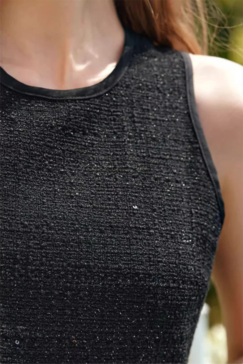 Black Sleeveless Fit & Flare Maxi Dress