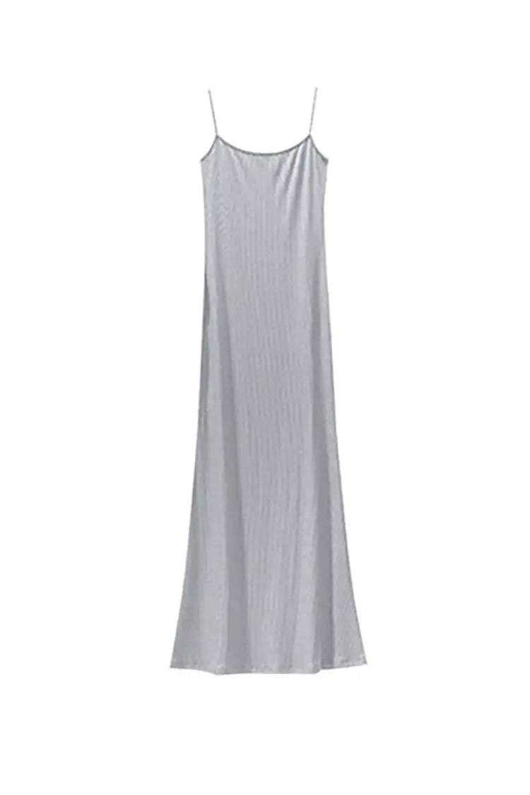 Black Bodycon Slip Maxi Dress